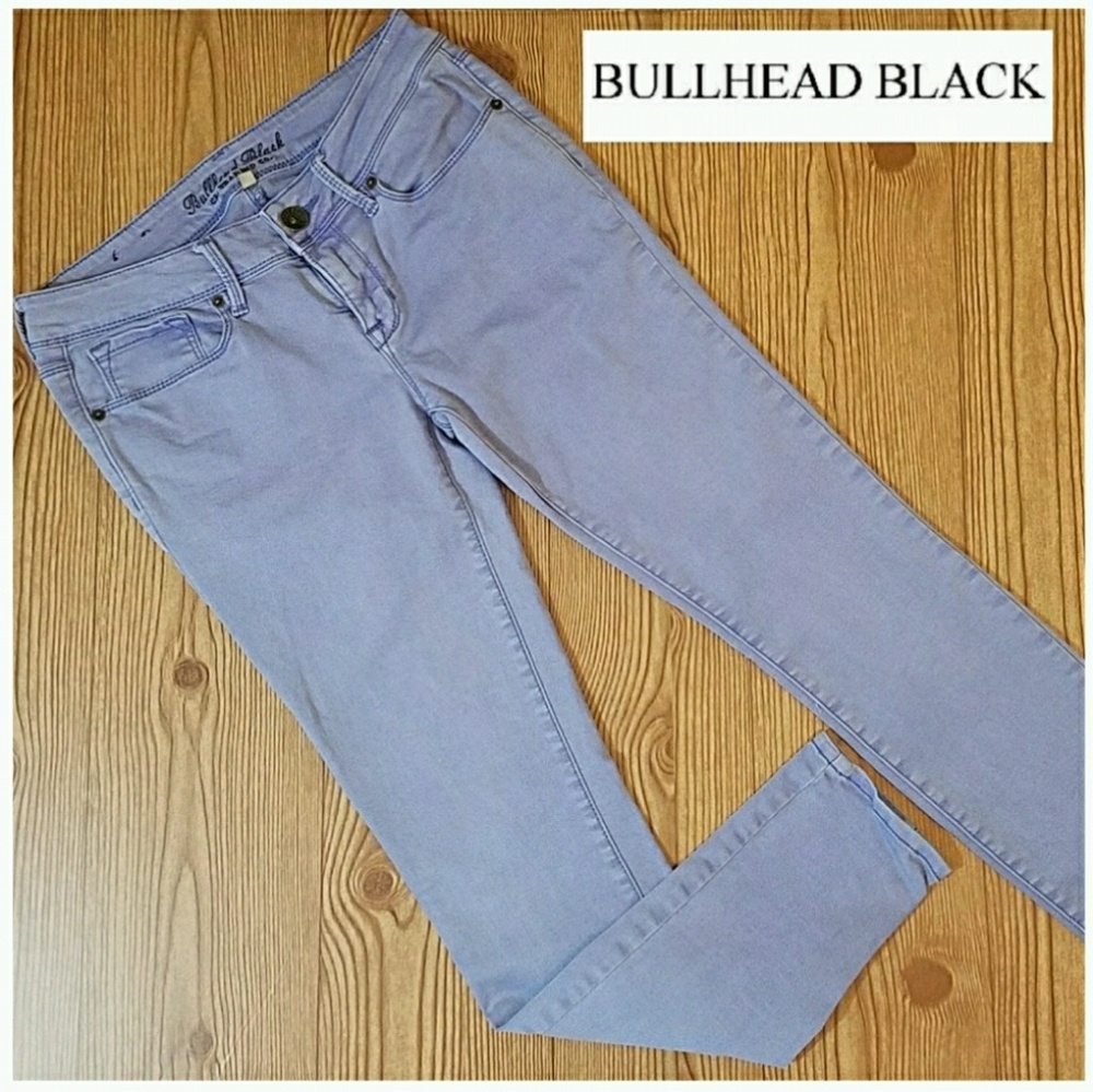 Bullhead Black lavender skinny crop jeans juniors